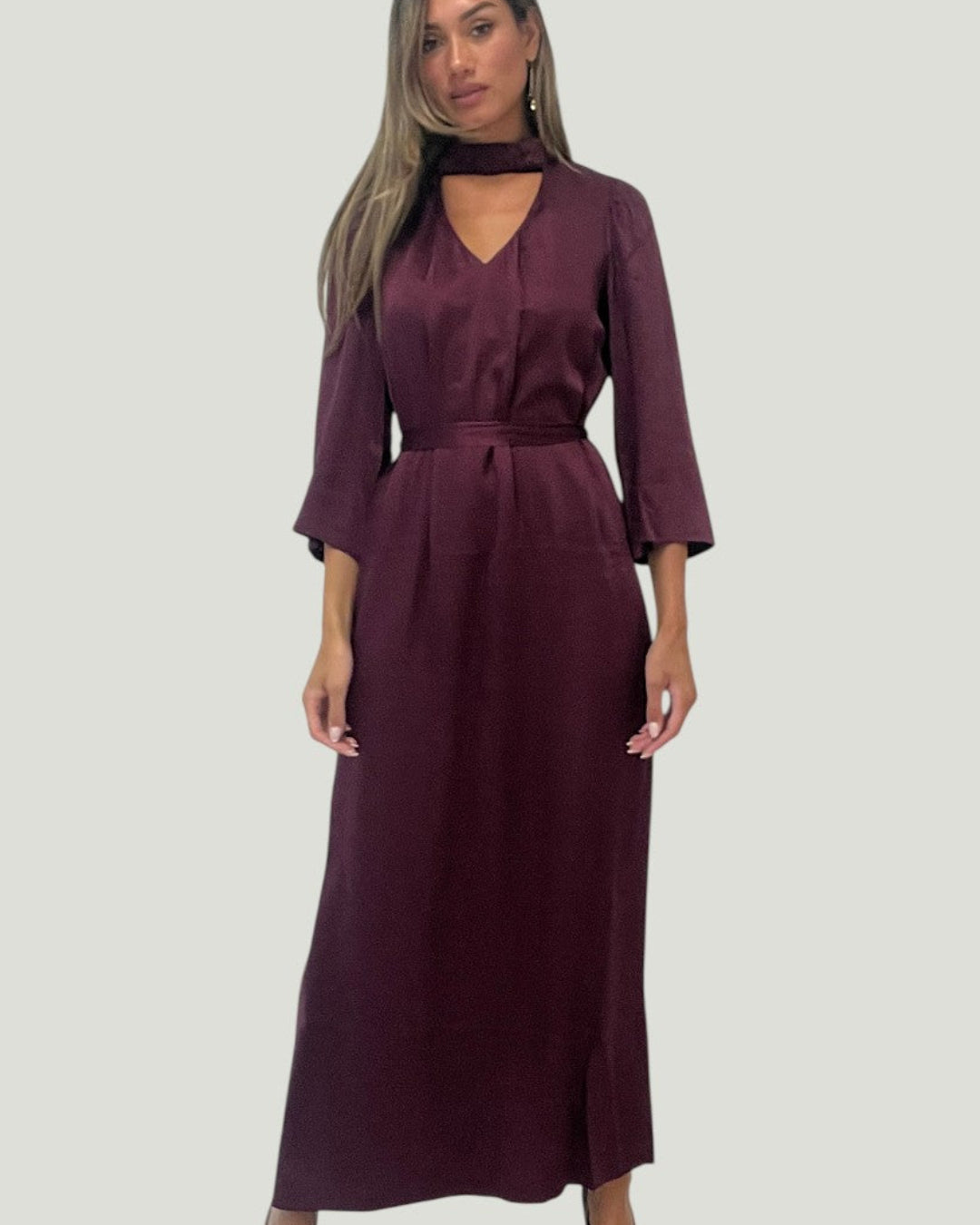 Mademoiselle Ambitious Jassa Dress in bordeaux – foto 1