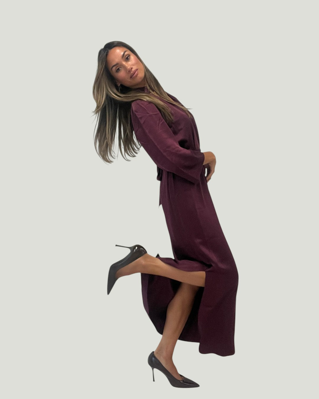 Mademoiselle Ambitious Jassa Dress in bordeaux – foto 2