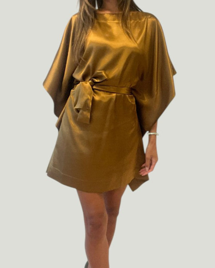 Mademoiselle Ambitious Cartney Short Dress met wijde mouwen en ceintuur – foto 7