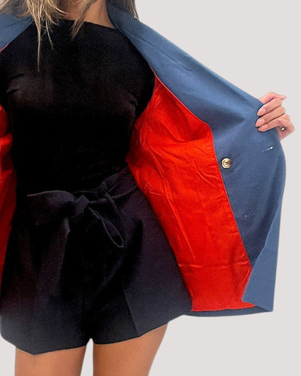 Mademoiselle Ambitious Signoret Jacket, blazer in ochtendblauw met normale fit – foto 2