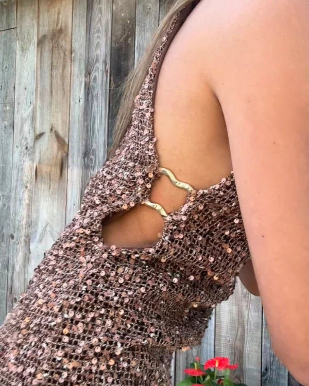 Sequin Mini Dress - zijaanzicht
