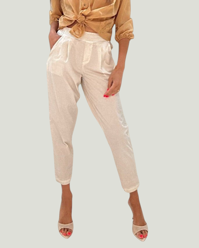Linen-Look Tailored Trousers - vooraanzicht