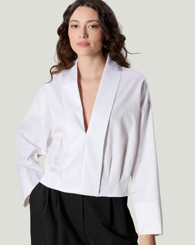 Mademoiselle Ambitious Mathilda Blouse in sneeuwwit – foto 3