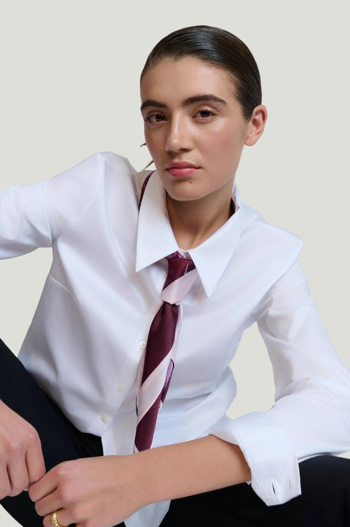Mademoiselle Ambitious Elle Shirt in wit katoen – foto 3