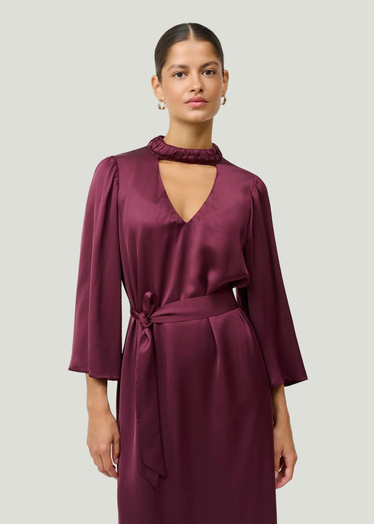 Mademoiselle Ambitious Jassa Dress in bordeaux – foto 9