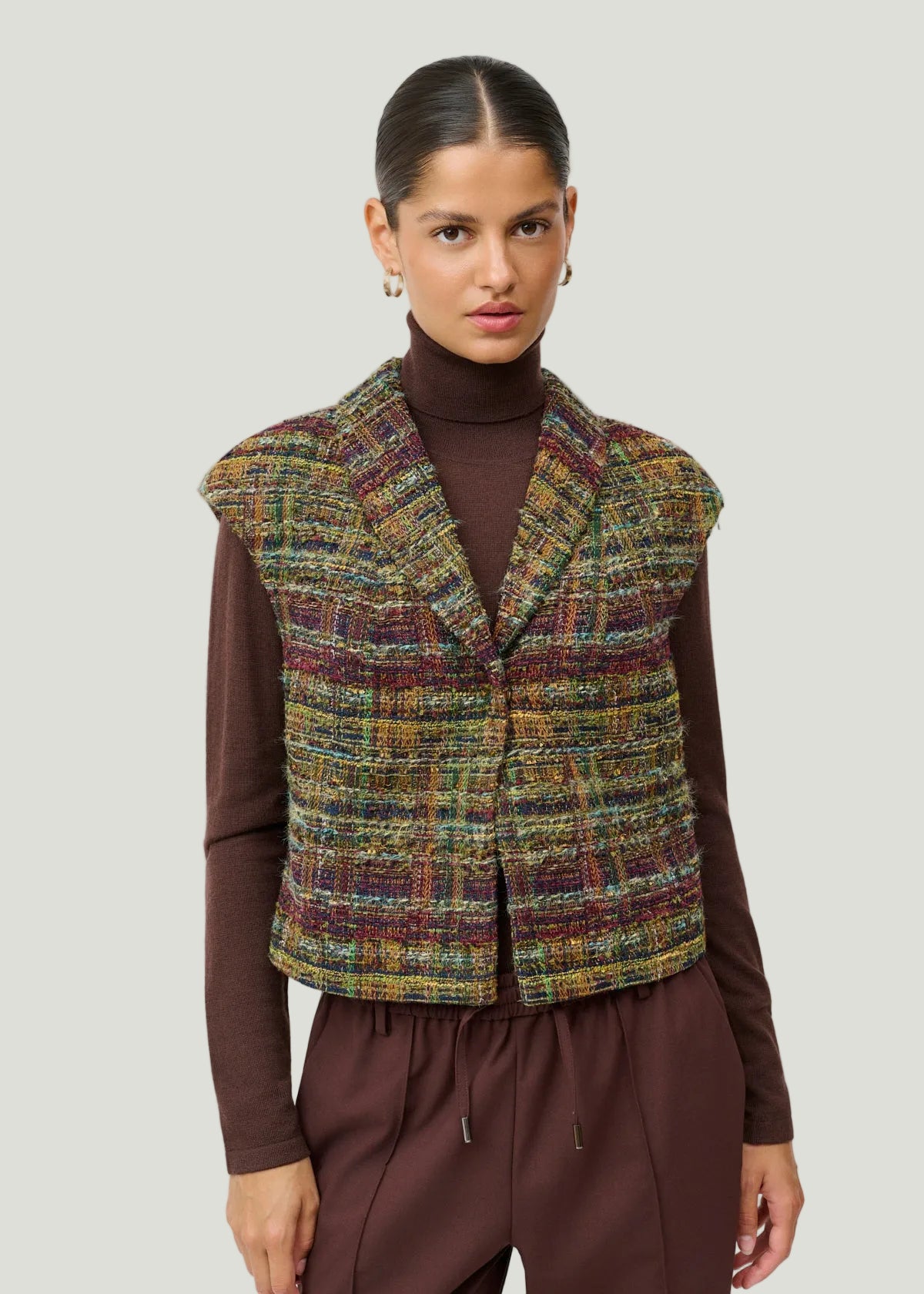 Mademoiselle Ambitious Zazha Vest in multicolor bouclé – foto 4
