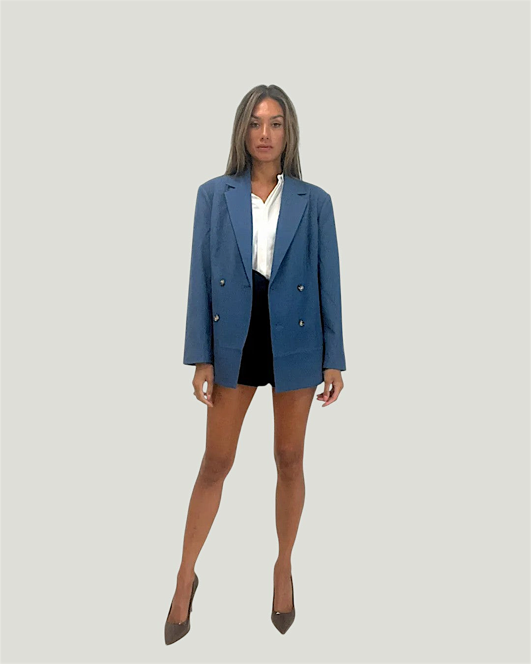 Mademoiselle Ambitious Signoret Jacket, blazer in ochtendblauw met normale fit