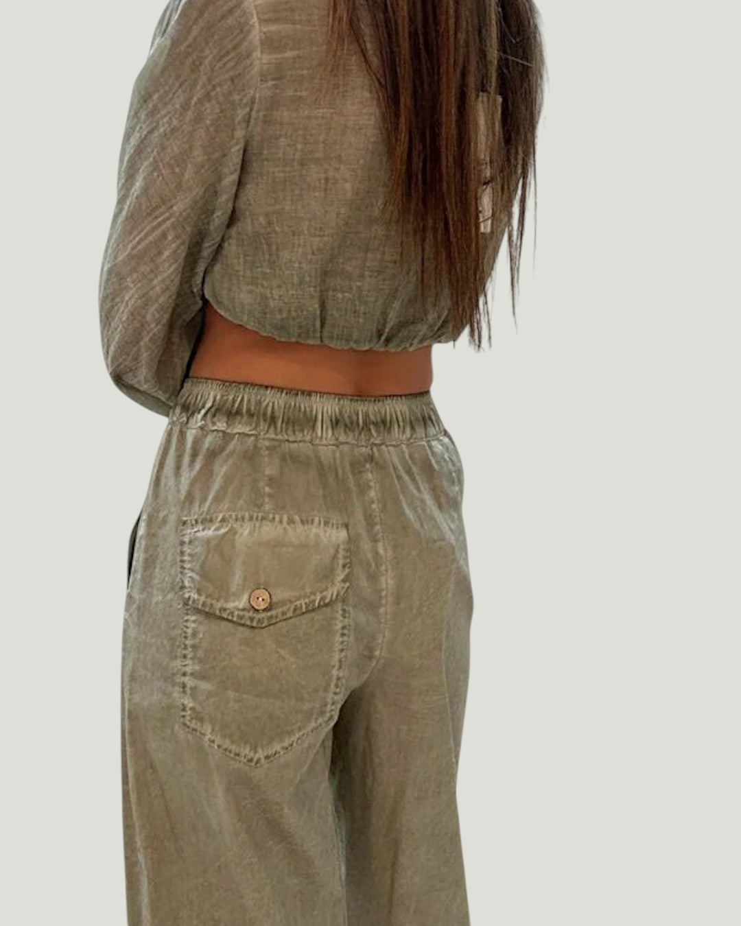 Luxe Knot Detail Crop Top - zijaanzicht