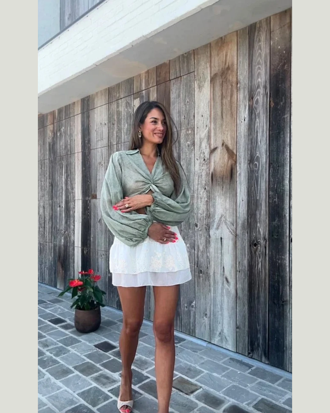 Luxe Knot Detail Crop Top - detail