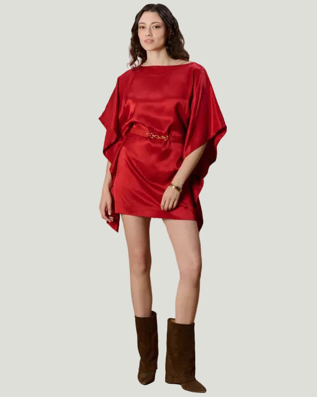 Mademoiselle Ambitious Cartney Short Dress met wijde mouwen en ceintuur – foto 8