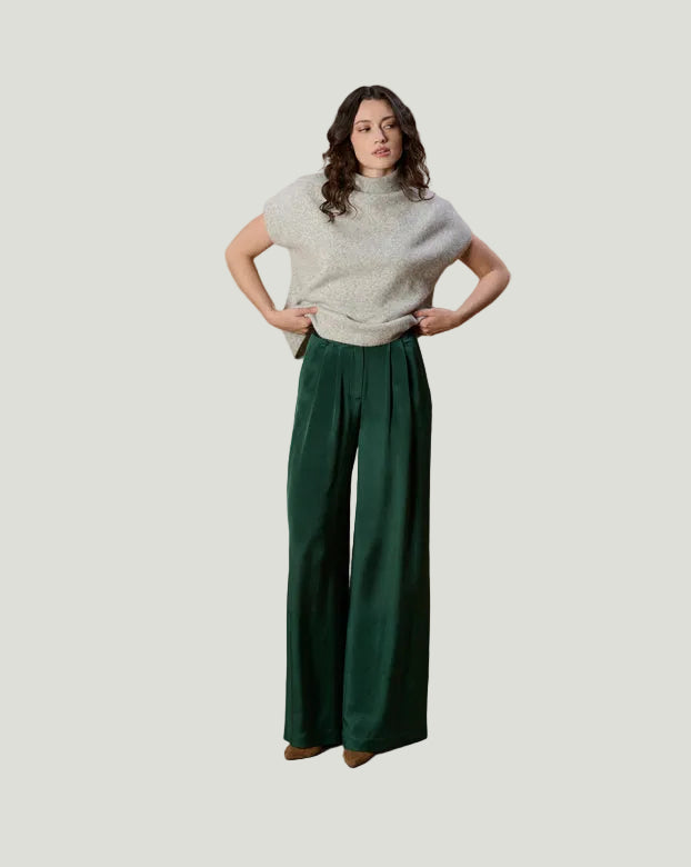 Mademoiselle Ambitious Jones Long Pant in asfaltgroen – foto 6