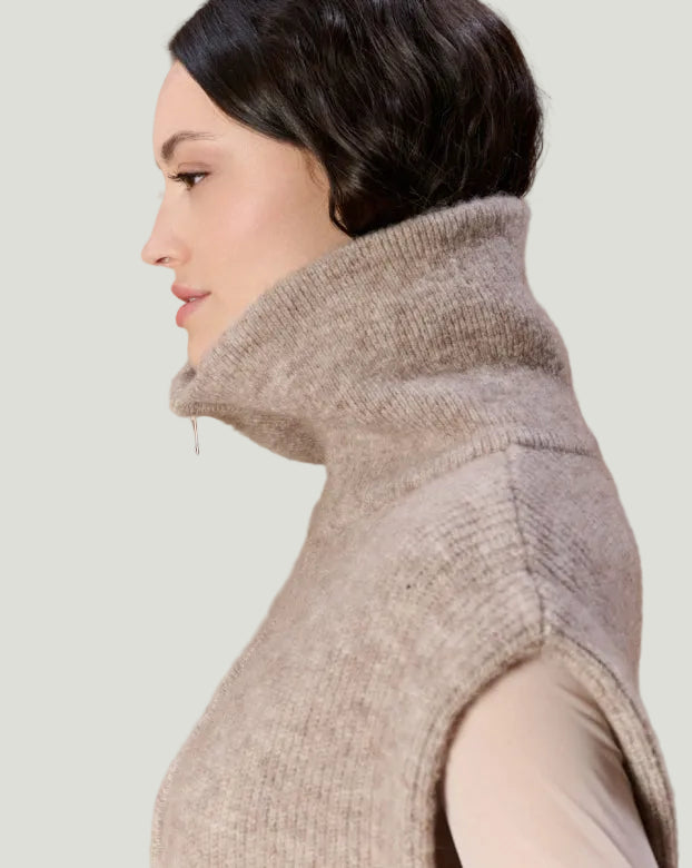 Mademoiselle Ambitious Clotaire Pull in taupe – foto 4
