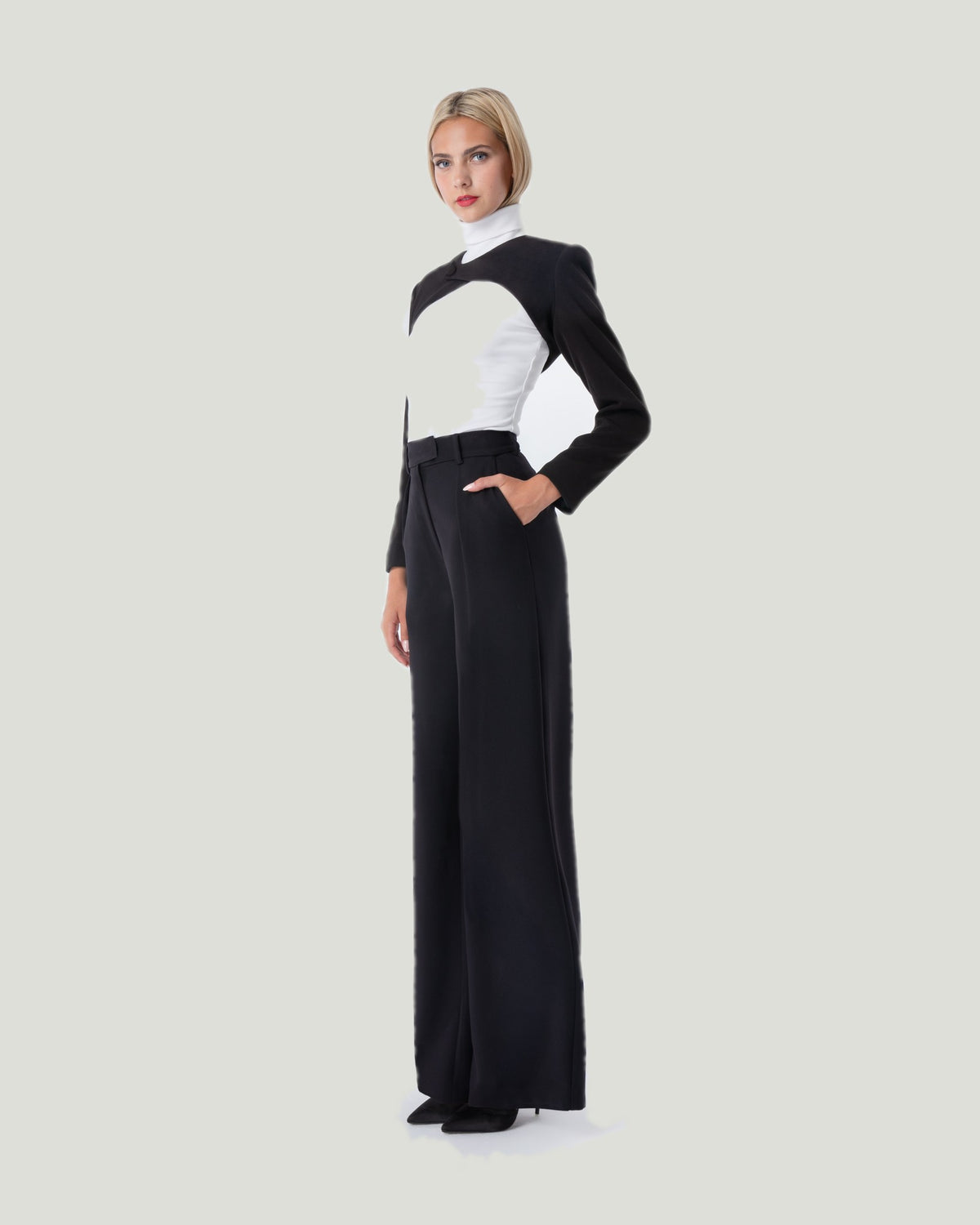 Mademoiselle Ambitious zwarte wide-leg broek – foto 4