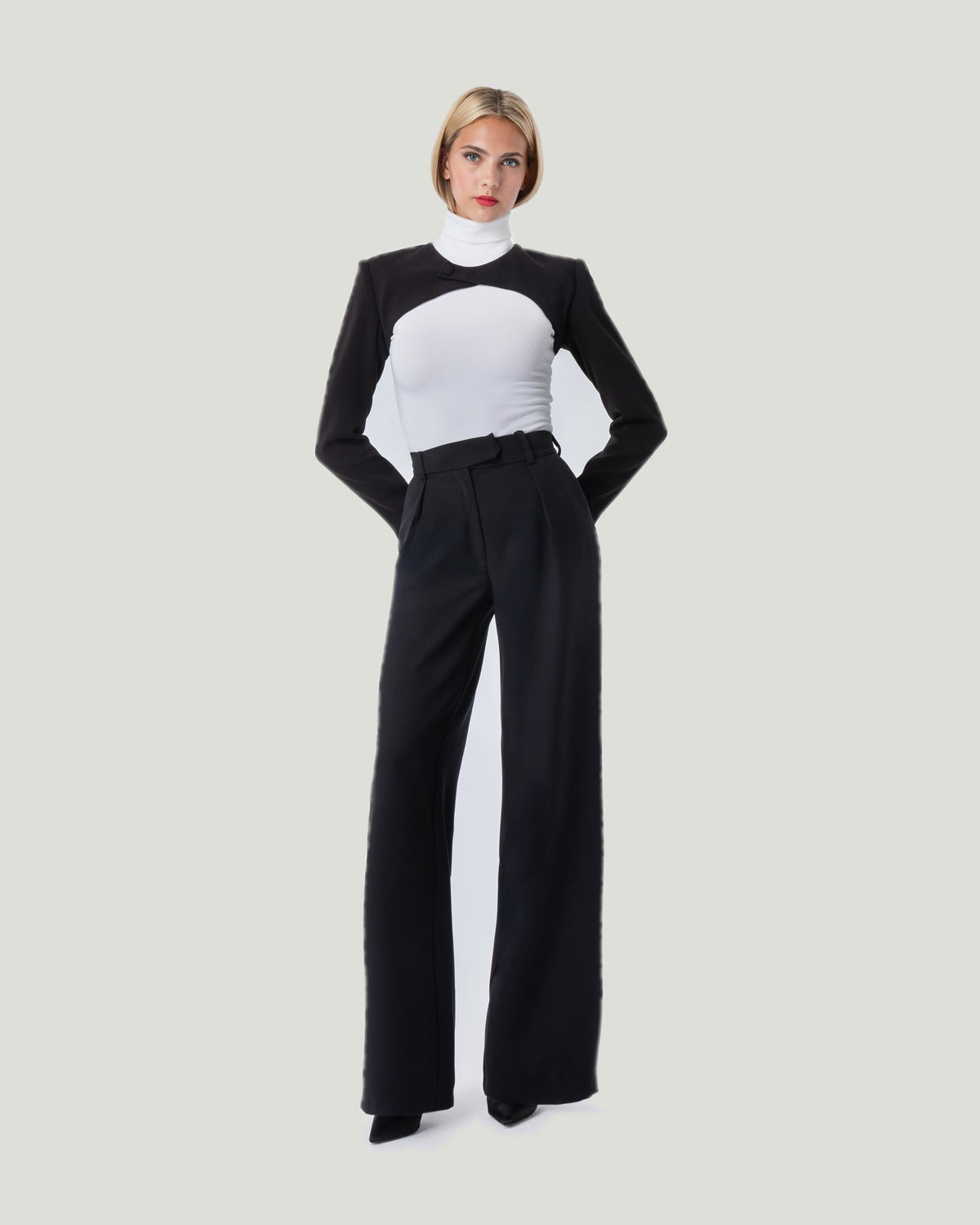 Mademoiselle Ambitious zwarte wide-leg broek – foto 1